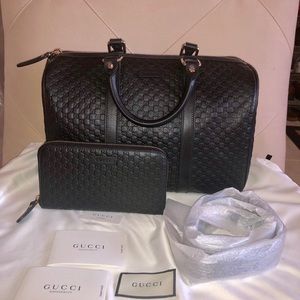 Gucci Guccissima Boston bag and wallet